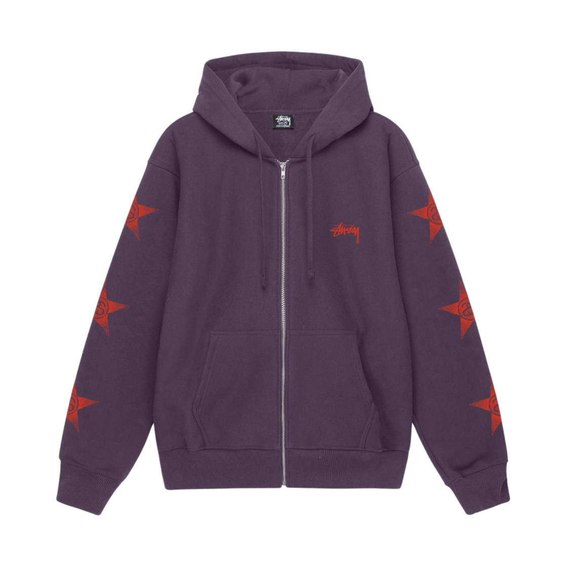 ★韓国の人気★【STUSSY】★STARS ZIP HOODI.E★GRAPE★ 스투시 스타 후드 집업 그레이프 | Stussy | KREAM