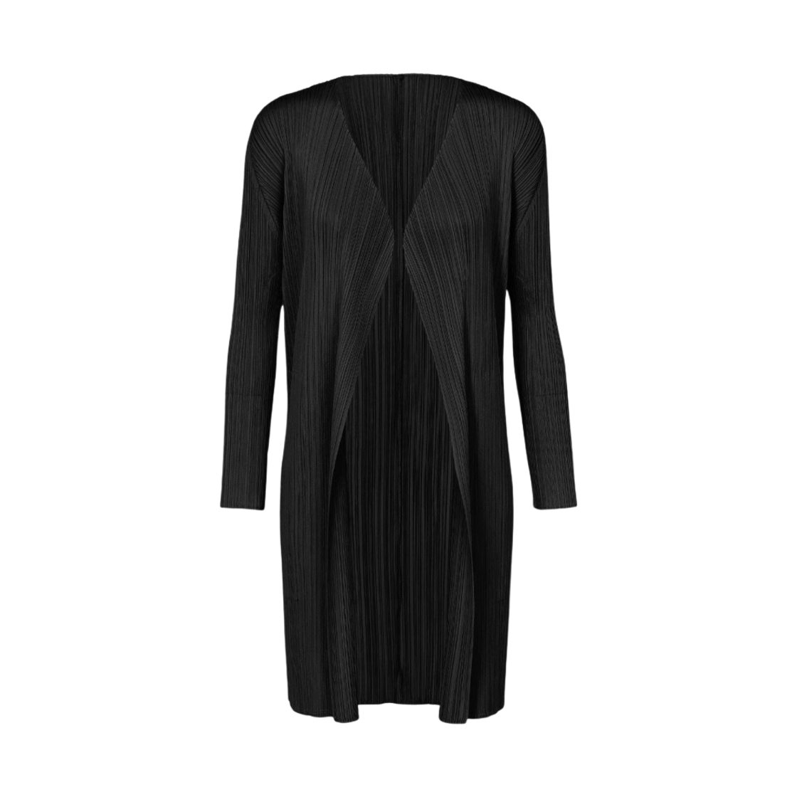 JA108-15 (W) Pleats Please Issey Miyake Basics Cardigan Black