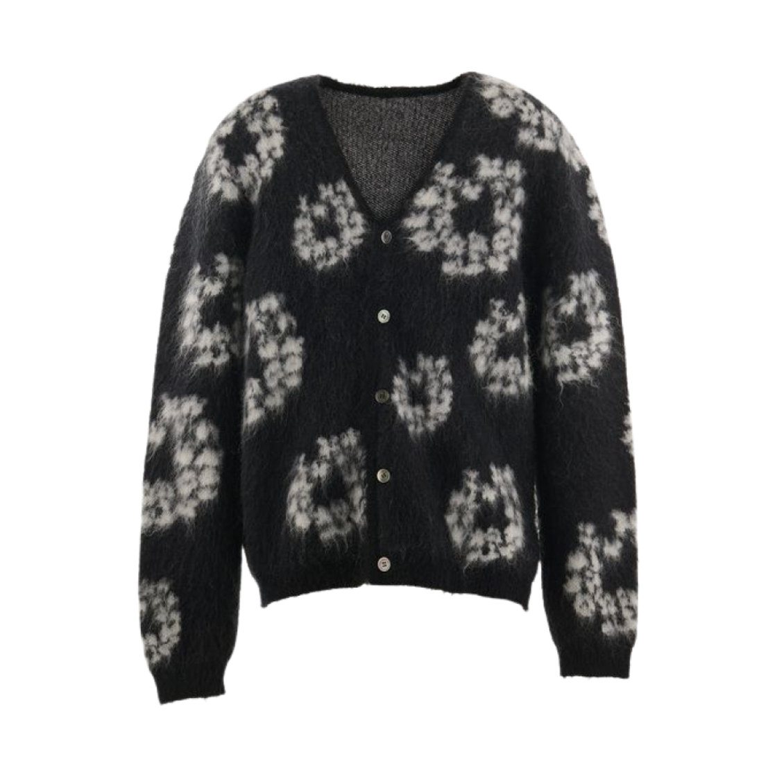 세인트 마이클 x 데님 티어스 모헤어 가디건 블랙 - 24AW(Saint Mxxxxxx x Denim Tears Mohair Cardigan Black - 24AW) - 1