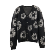 Saint Mxxxxxx x Denim Tears Mohair Cardigan Black - 24AW