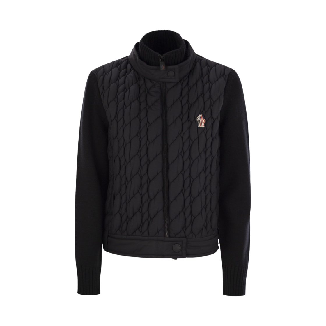 J2-098-9B00007-M1131-999 (W) Moncler Grenoble Padding Zip Up Cardigan Black - 24FW