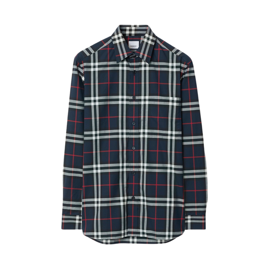 8073215 Burberry Check Cotton Shirt Navy
