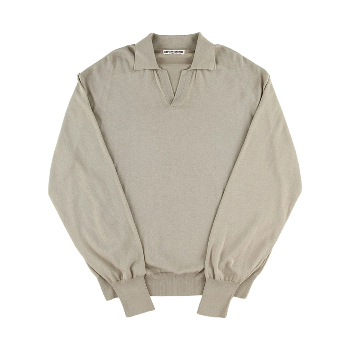 A0KS0000OZTL Kaptain Sunshine Cotton Knit Skipper Shirt Taupe