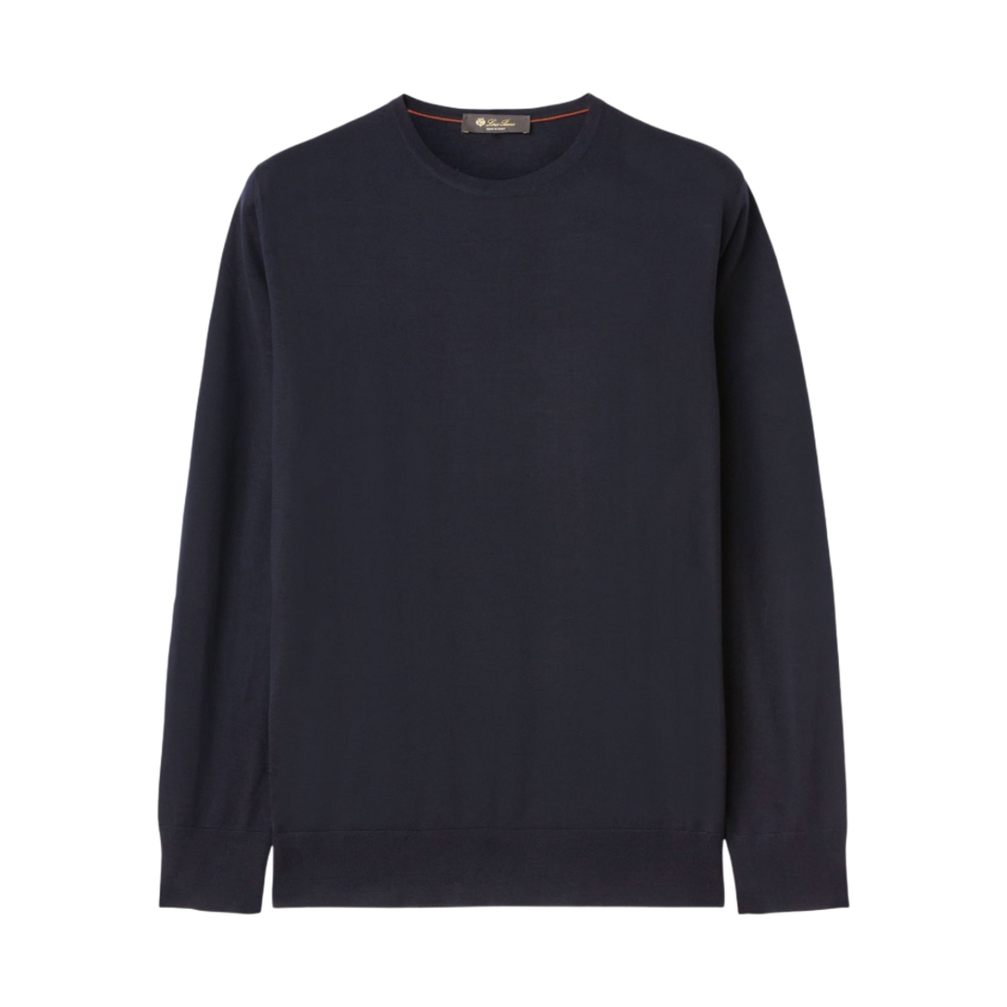 FAI1916-WA31 Loro Piana Wish Wool T-Shirt Crewneck Total Eclipse