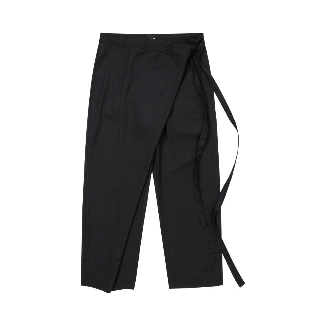 AJ252PT001BK AJOBYAJO Wool Blend Asymmetrical Long Skirt Pants Black