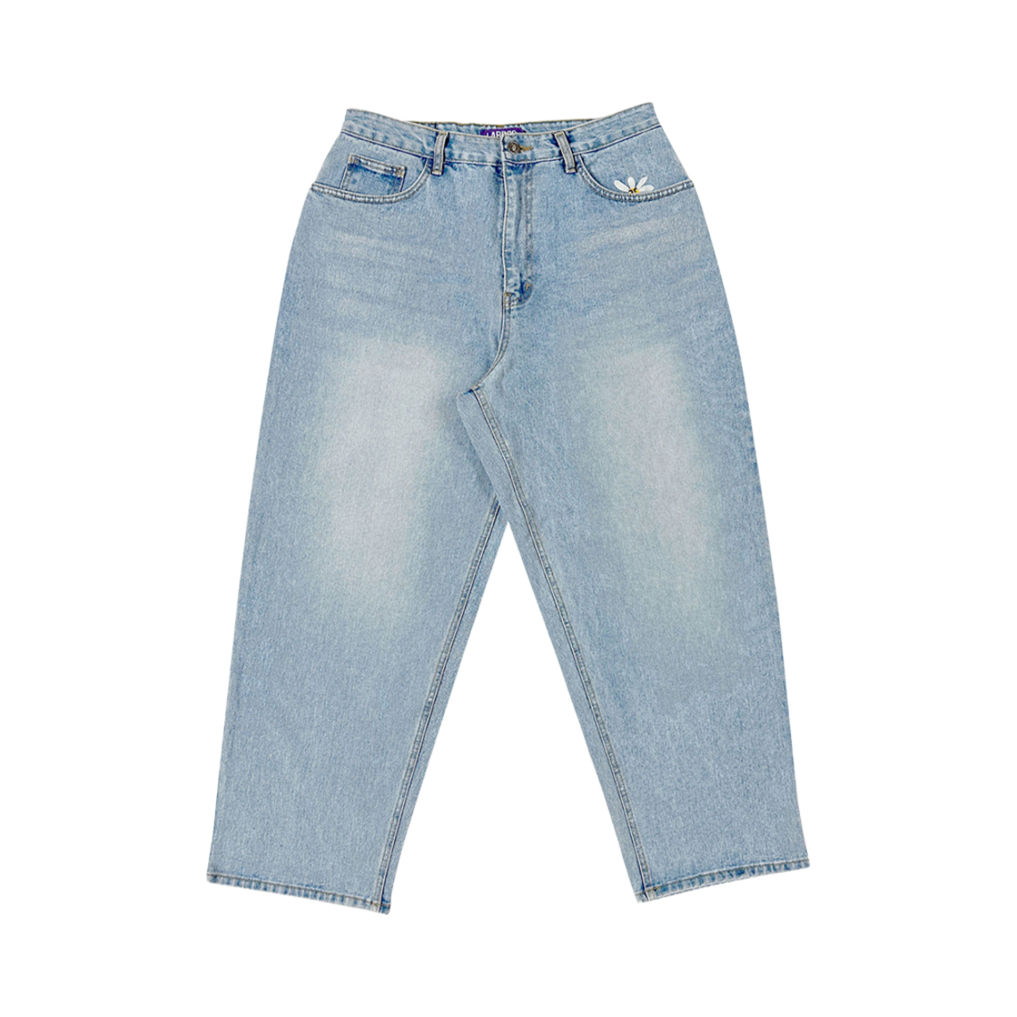 라브로스 스마트 데이지 캣 브러쉬 배기 진 라이트 인디고(Labros Smart Daisy Cat Brush Baggy Jeans Light Indigo)