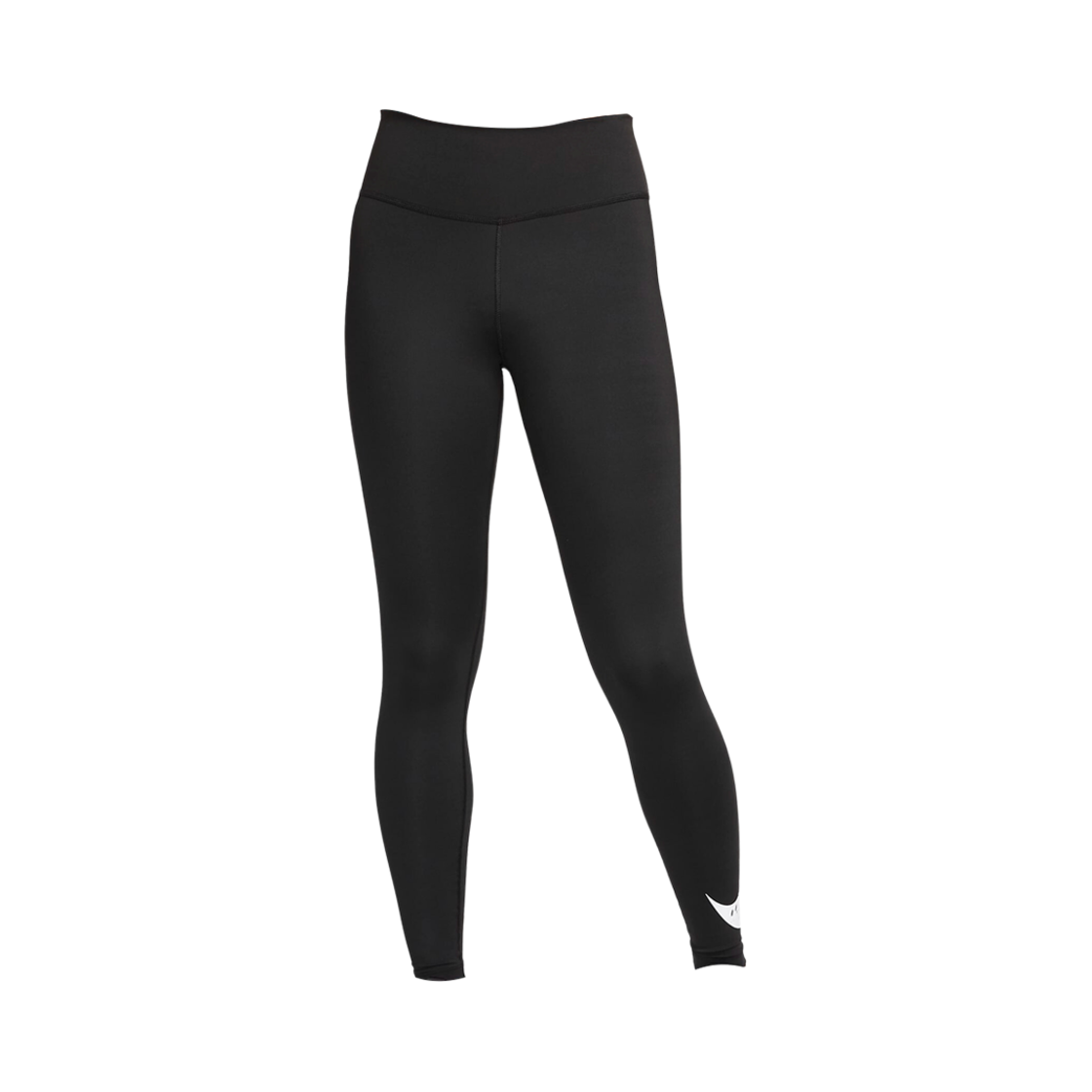 DM7768-010 (W) Nike Swoosh Run Mid Rise 7/8 Running Leggings Black White - US/EU