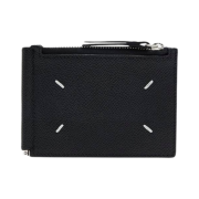 Maison Margiela Money Clip Bovine Leather Wallet Black