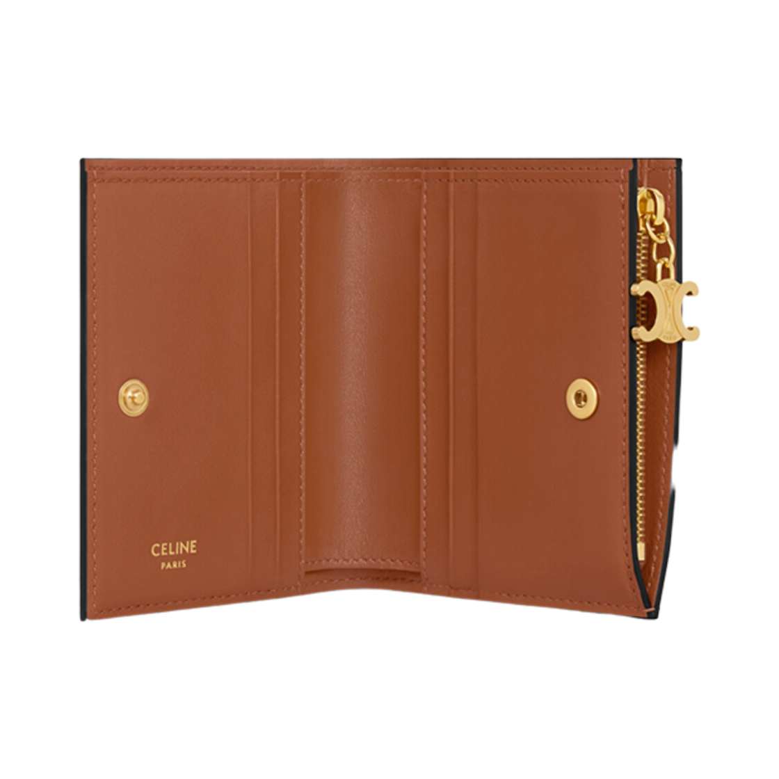셀린느 트리옹프 캔버스 컴팩트 트리옹프 참 월렛 탄(Celine Compact Wallet Triomphe Charms in Triomphe Canvas Tan) - 2