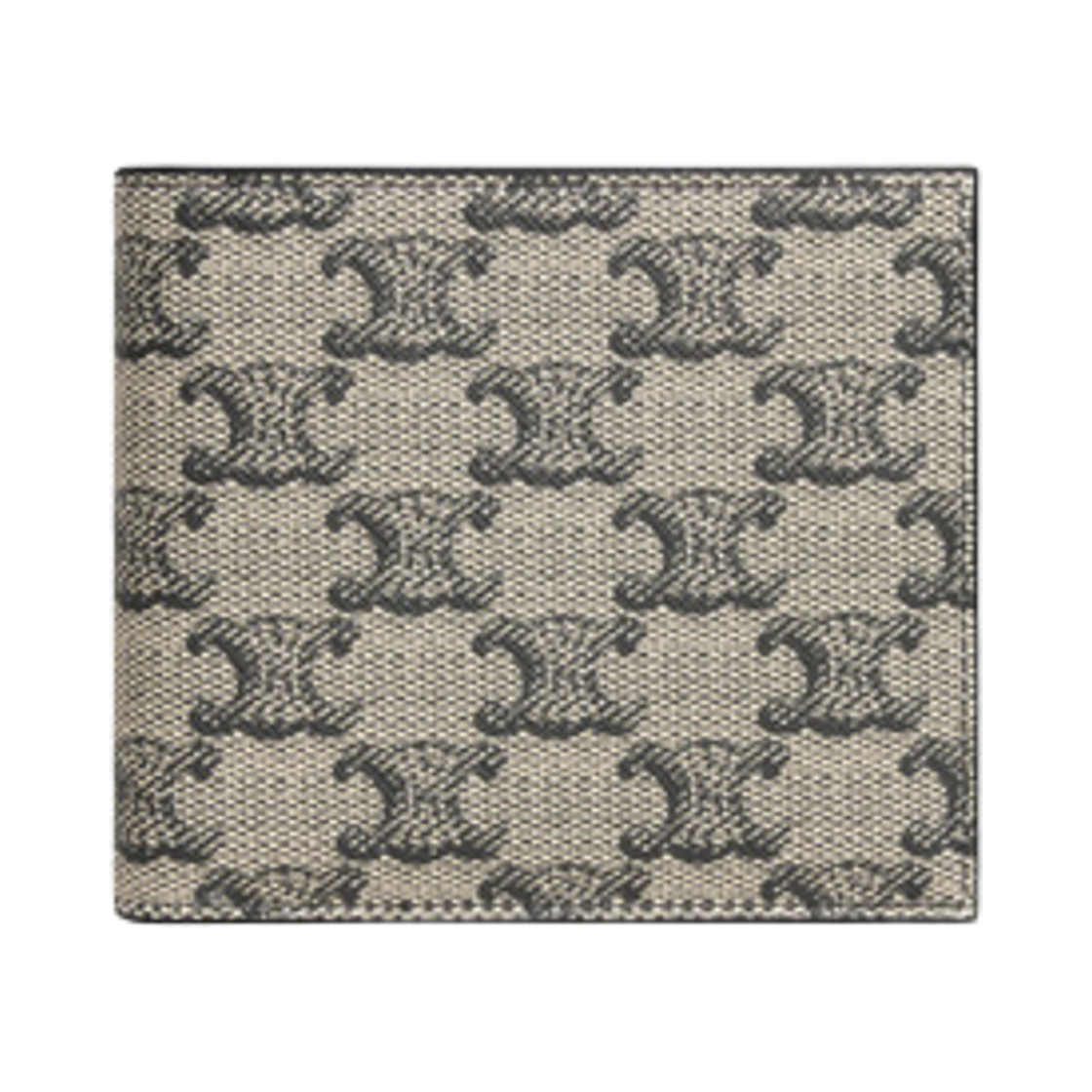 10C872GC5-02SI Celine Bi-Fold Wallet with Coin in Triomphe Canvas Vintage Beige