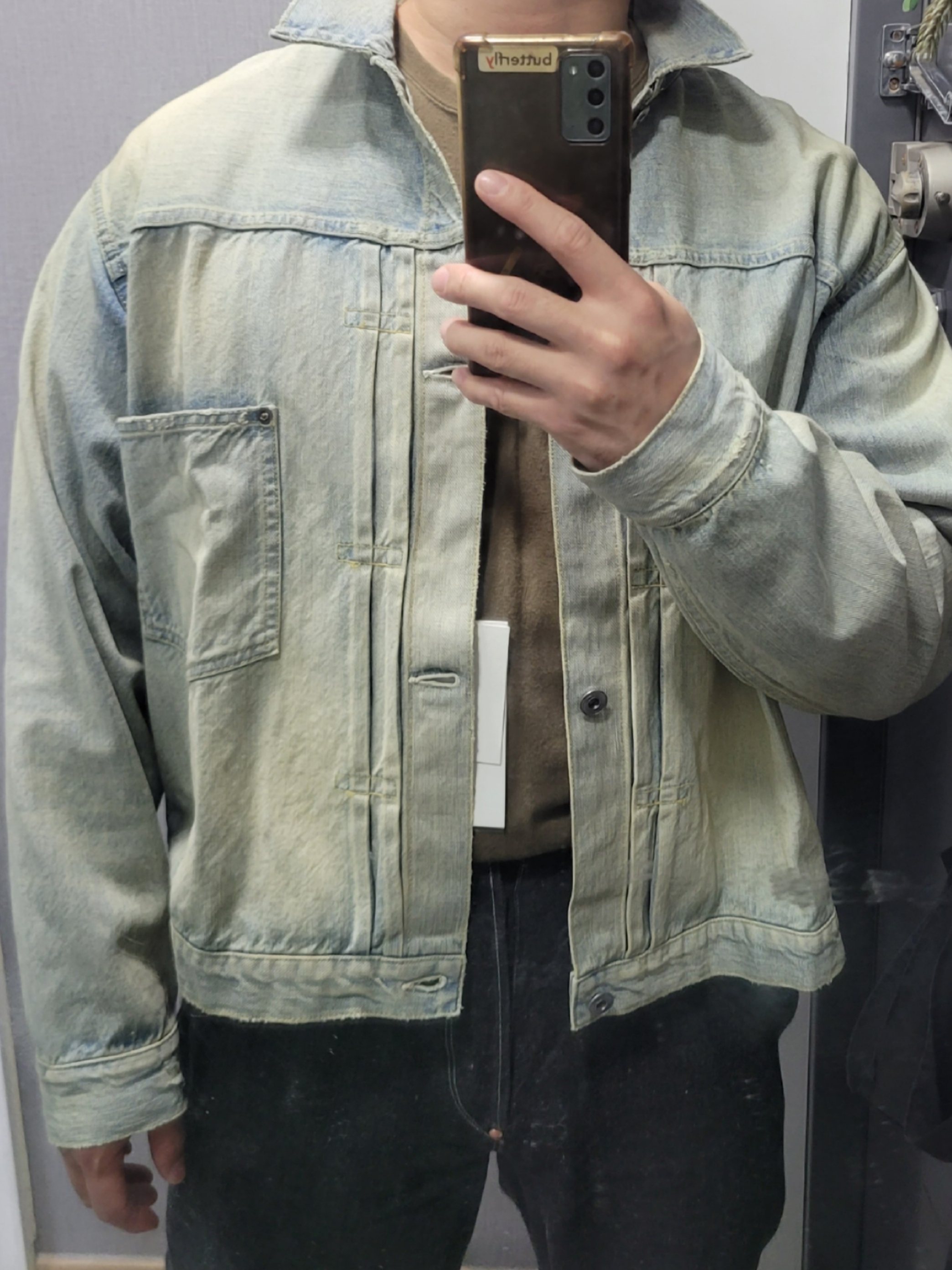 A.Presse 1st Type Denim Jacket Bleach - 25SS 착용 스타일 - 2