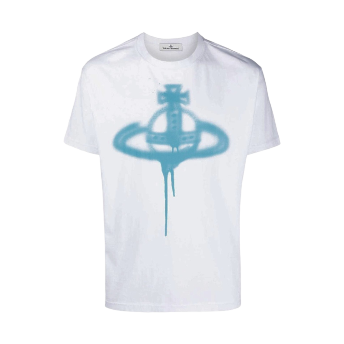 3G010011-J001M-A401 Vivienne Westwood Spray Orb Cotton T-Shirt White