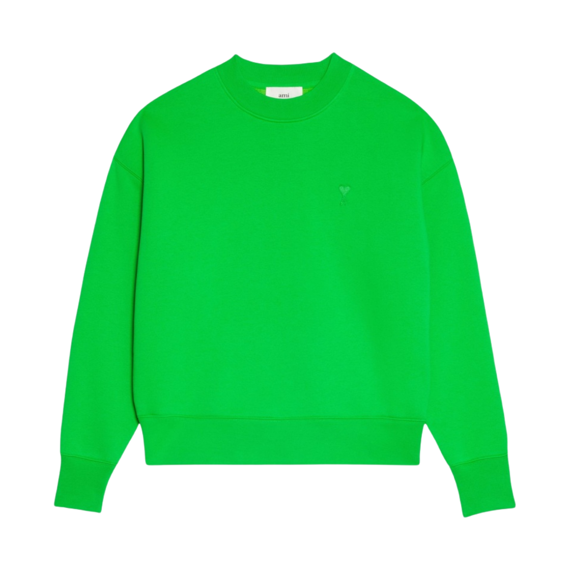 아미 톤온톤 하트 로고 스웨트셔츠 그린(AMI de Coeur Tone-On-Tone Sweatshirt Green) - 1