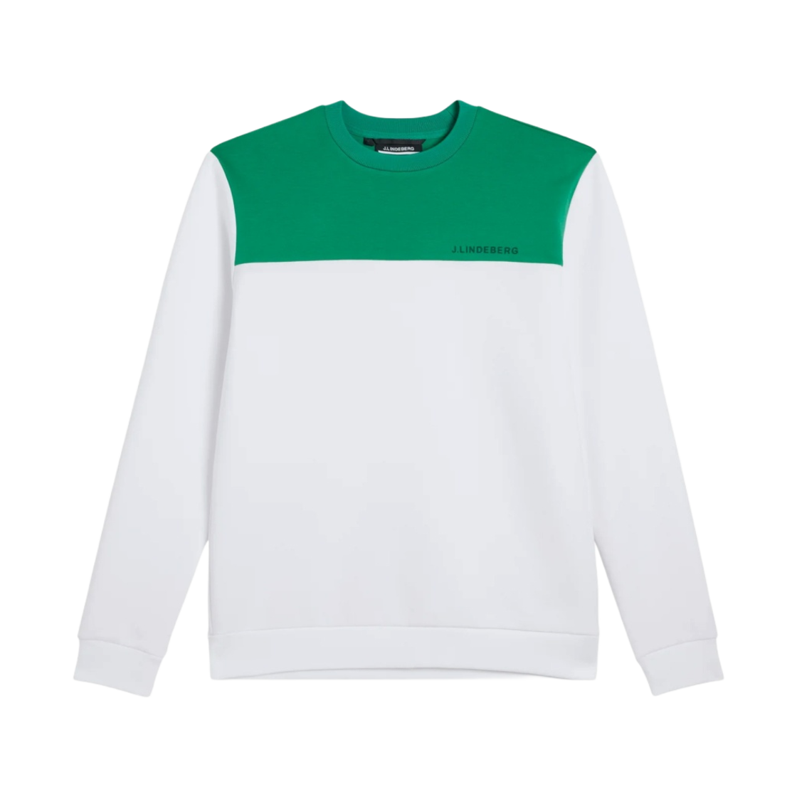 AMJS07967-0000 J.Lindeberg Jeff Crew Neck Sweatshirt White