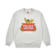 Palace x Stella Artois Cartouche Crew Grey Marl - 21FW