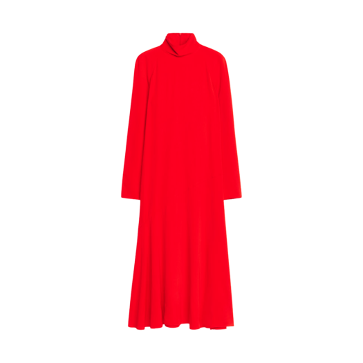 (W) Arket Roll Neck Maxi Dress Red
