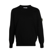 Stone Island 540B2 Soft Cotton Crewneck Knit Black - 24SS