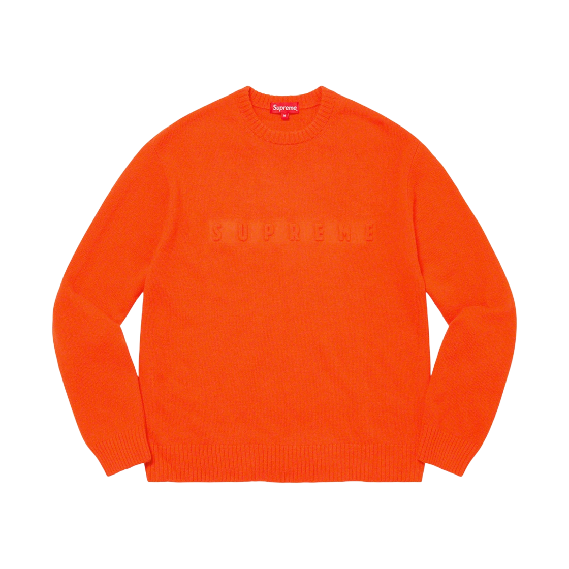 슈프림 엠보스 스웨터 오렌지 - 22FW(Supreme Embossed Sweater Orange - 22FW) - 1