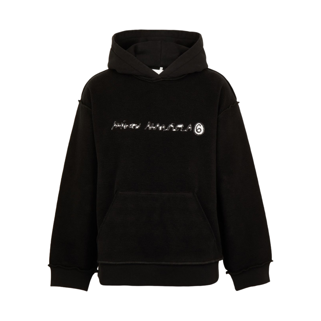 (W) MM6 메종 마르지엘라 리버시블 후드 블랙((W) MM6 Maison Margiela Reversible Hoodie Black) - 1