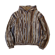Kapital 7G Knit Gaudy Hooded Sweater Gold Brown