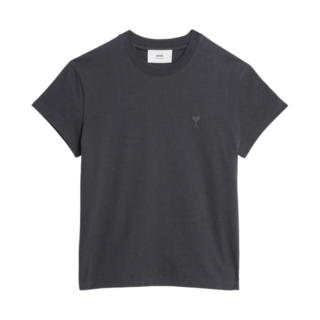 UTS022-726-081 AMI de Coeur Tonal T-Shirt Stone Grey