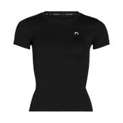 (W) Marine Serre Organic Cotton T-Shirt Black