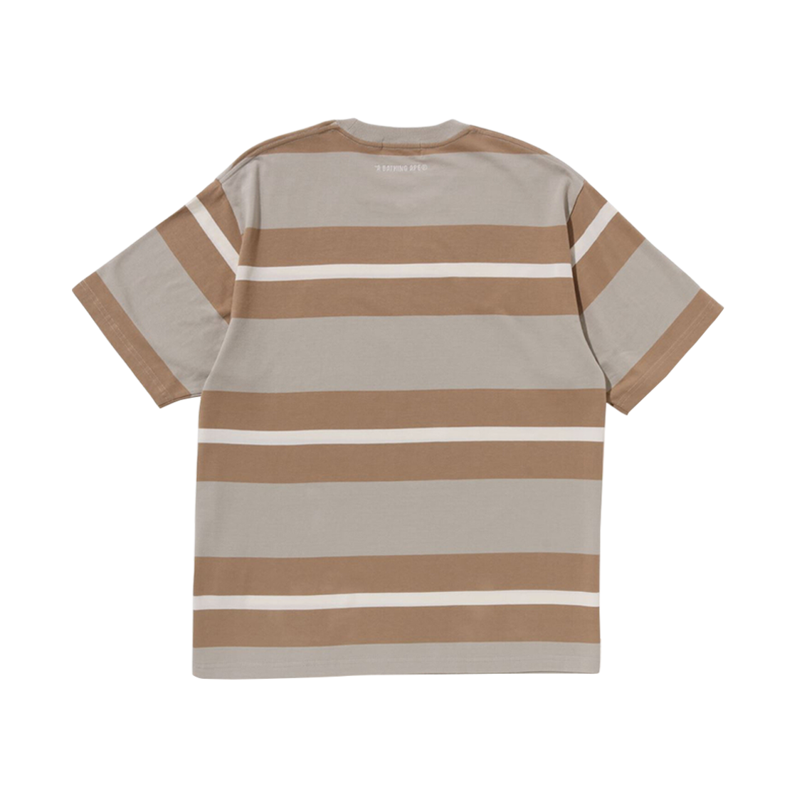 베이프 에이프 헤드 원 포인트 후프 티셔츠 베이지(BAPE Ape Head One Point Hoop T-Shirt Beige) - 2