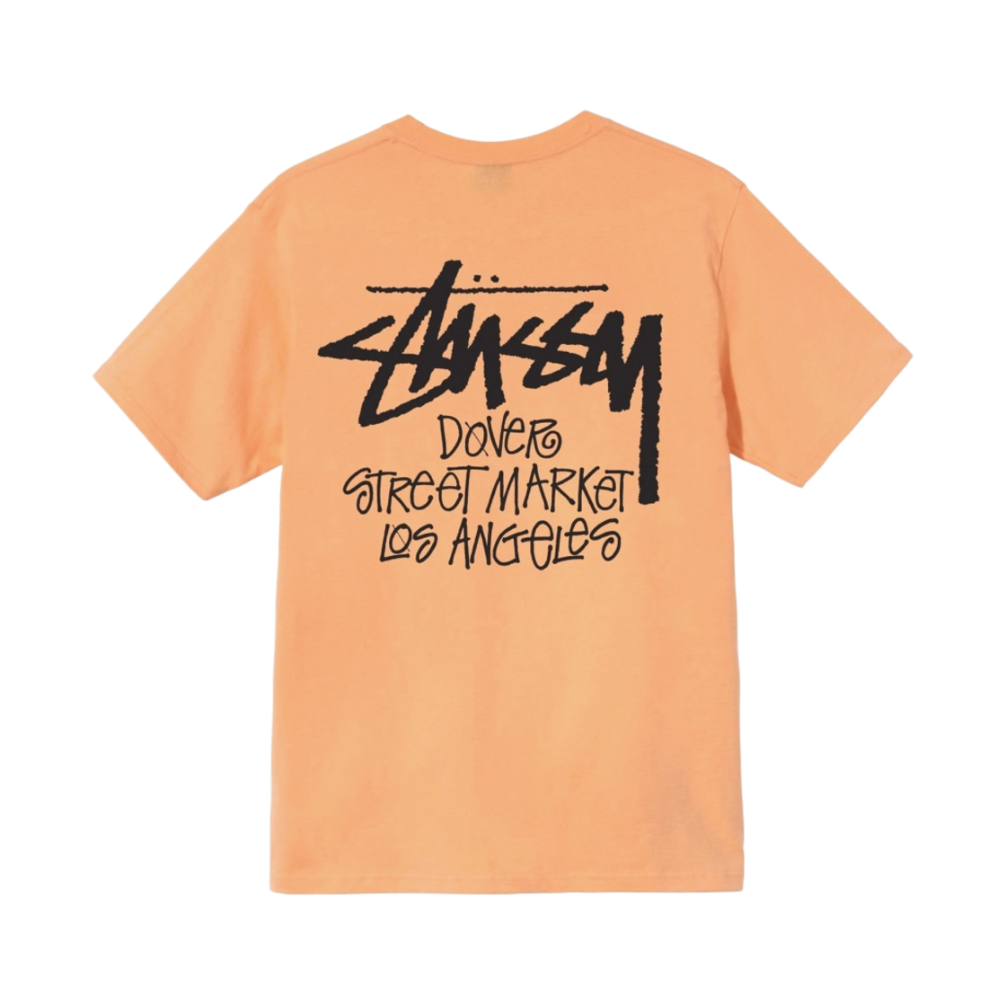 스투시 스탁 도버 스트리트 마켓 LA 티셔츠 피치 2021(Stussy Stock DSM Los Angeles T-Shirt Peach 2021)
