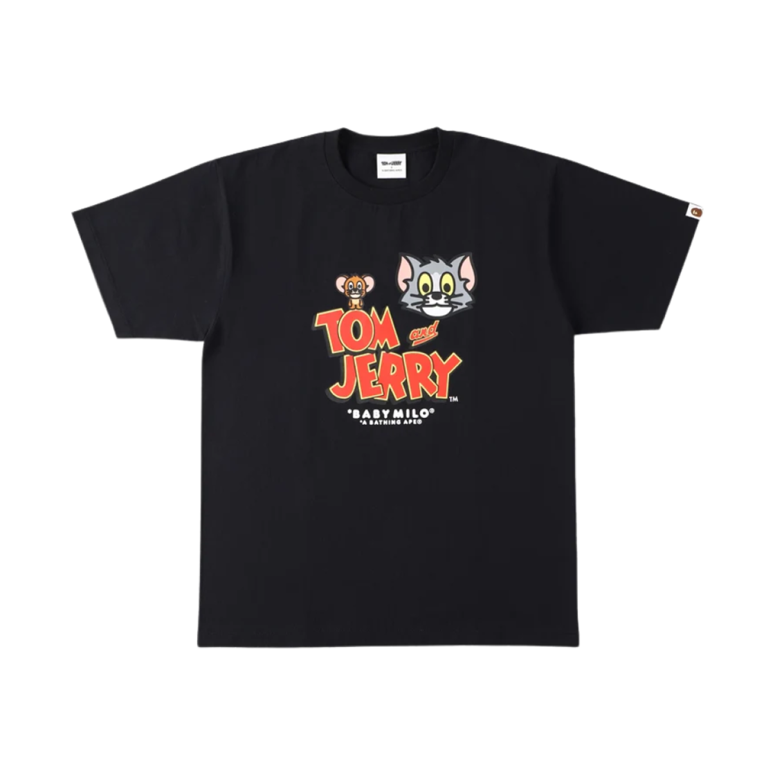 베이프 x 톰과 제리 베이비 마일로 티셔츠 1 블랙(BAPE x Tom & Jerry Baby Milo T-Shirt 1 Black)