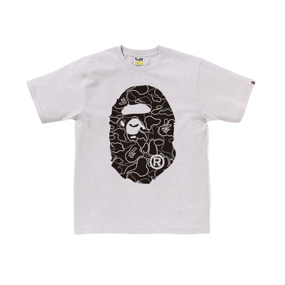 - BAPE Neon Camo Big Ape Head T-Shirt Gray