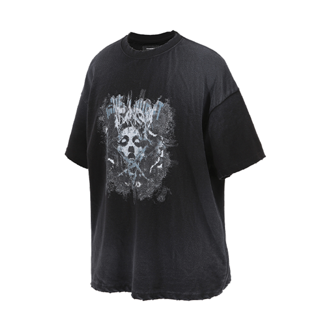 RR4SHT05BK ROARINGRAD Independent Washed Over T-Shirt-Dirty Black