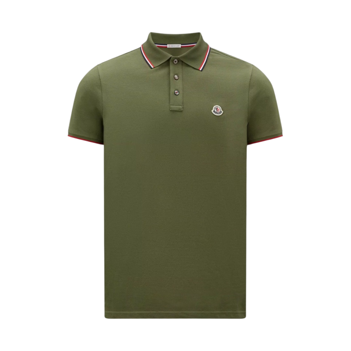 몽클레르 로고 폴로 셔츠 올리브 그린 - 23SS(Moncler Logo Polo Shirt Olive Green - 23SS) - 1