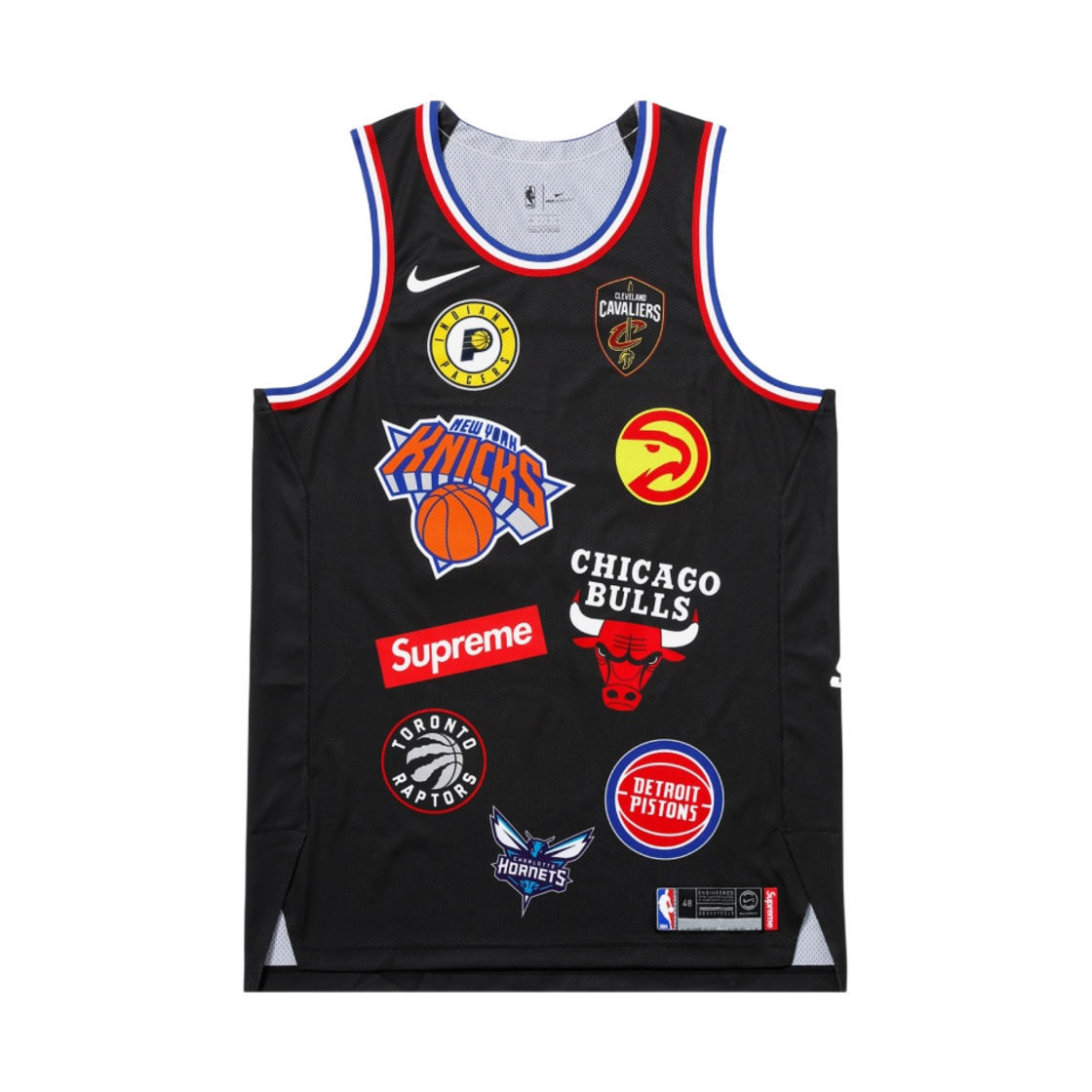 슈프림 x 나이키 NBA 팀 어센틱 저지 블랙 - 18SS(Supreme x Nike NBA Teams Authentic Jersey Black - 18SS)