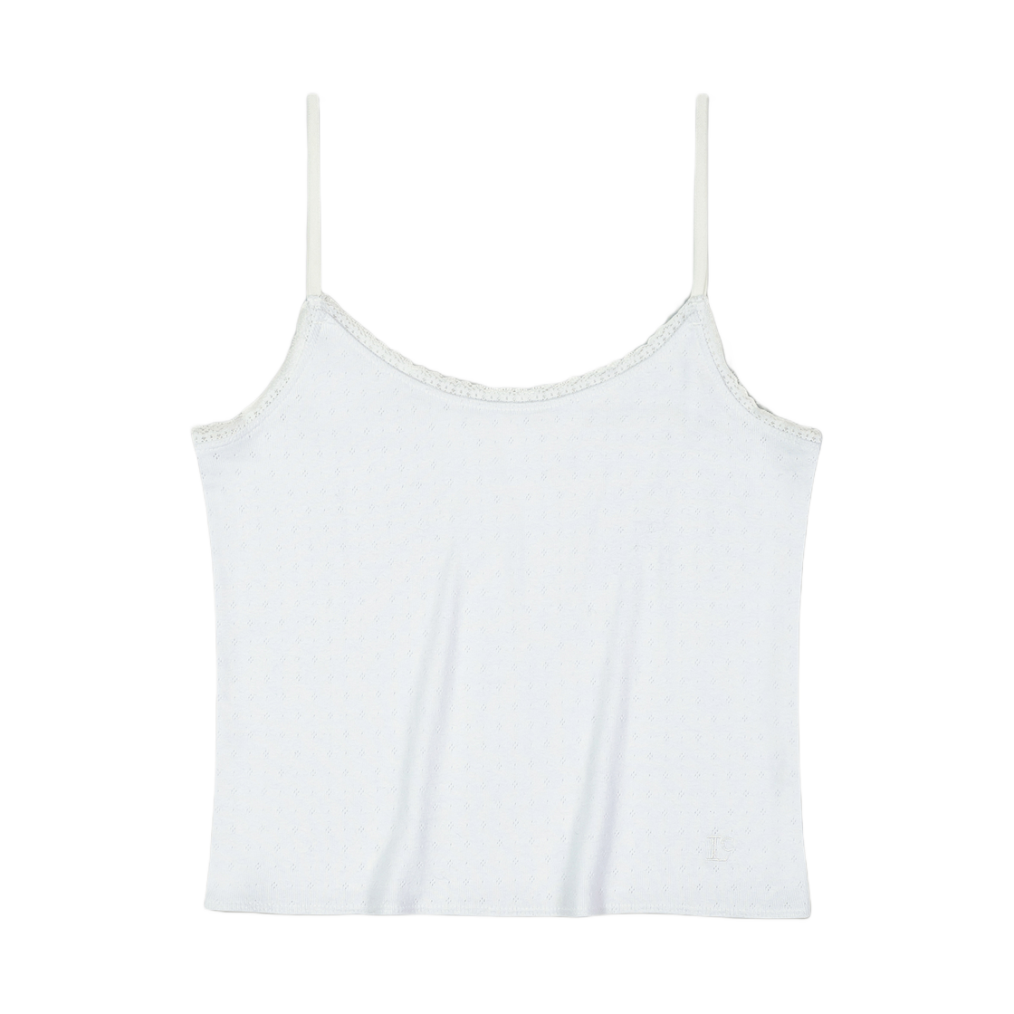 (W) 로우클래식 레이스 슬리브리스 화이트((W) Low Classic Pointell Lace Sleeveless White)