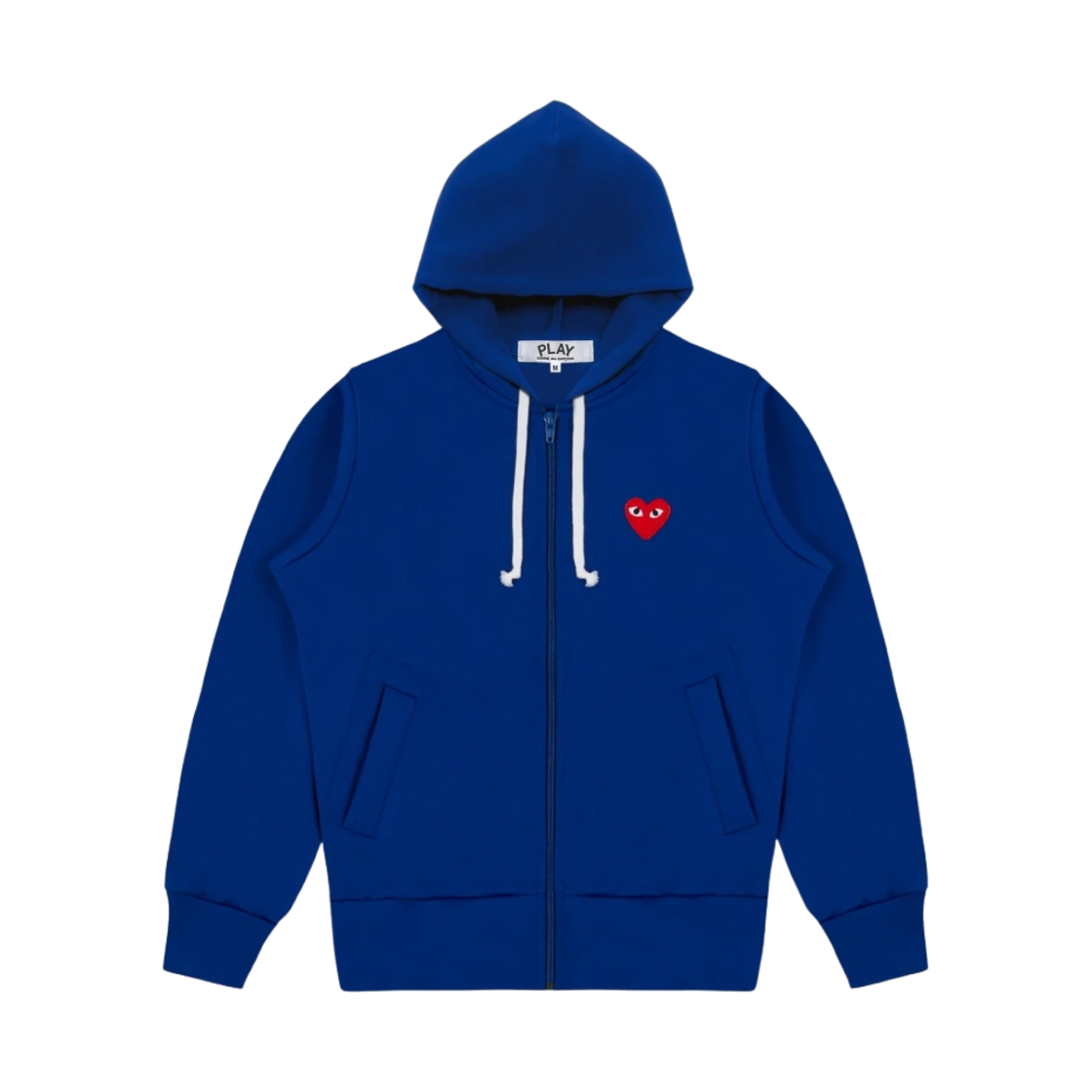 (W) 플레이 꼼데가르송 후드 집업 네이비((W) Play Comme des Garcons Zip Hooded Sweatshirt Navy)