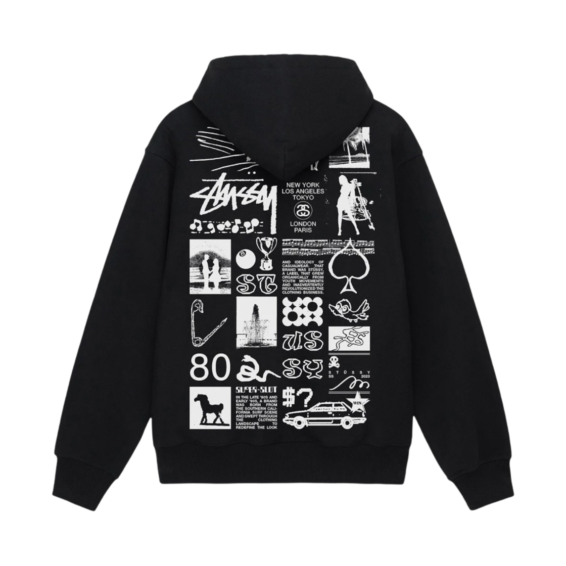 스투시 데이비드 카슨 베스파 후드 블랙 | Stussy | KREAM