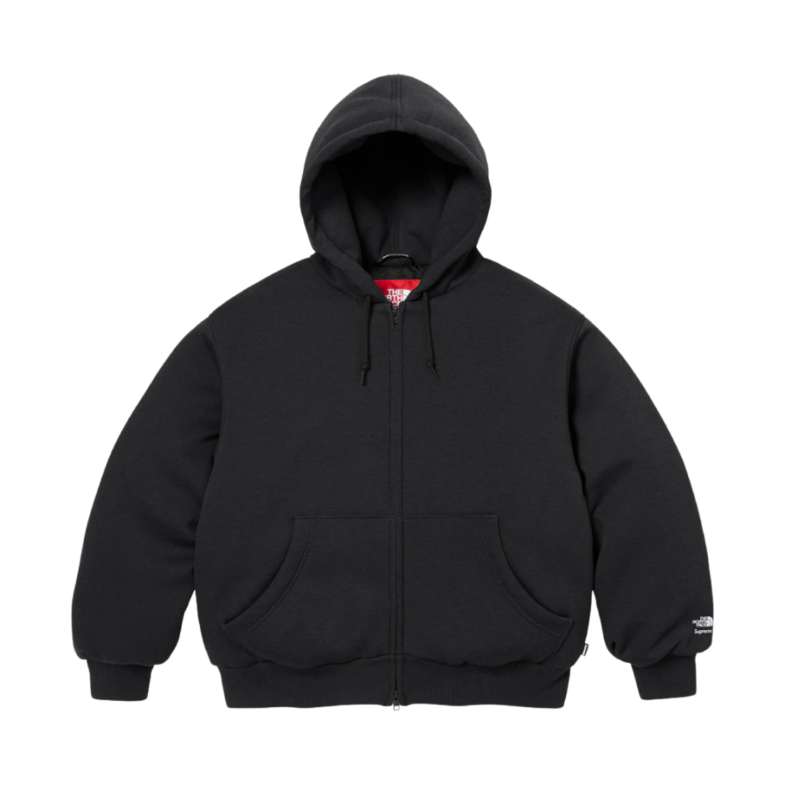 슈프림 x 노스페이스 다운 집업 후드 스웨트셔츠 블랙 - 24FW(Supreme x The North Face Down Zip Up Hooded Sweatshirt Black - 24FW)