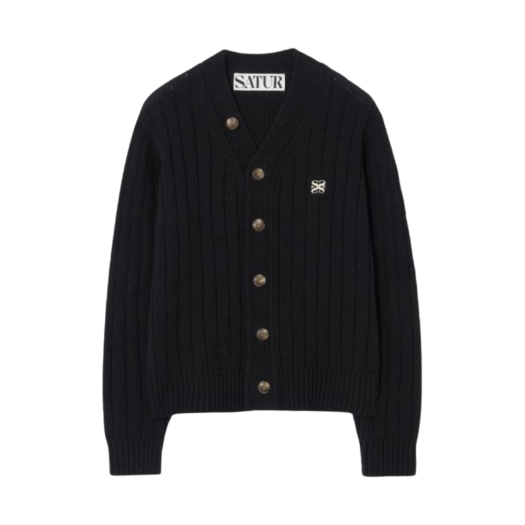 ★人気★【SATUR】★Fes Cable Collar Half Knit Shirt.s★ SATUR] Fes Cable Collar Half Knit Shirt