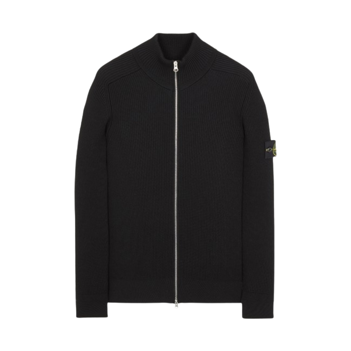 스톤 아일랜드 519C2 울 지퍼 가디건 블랙 - 22FW