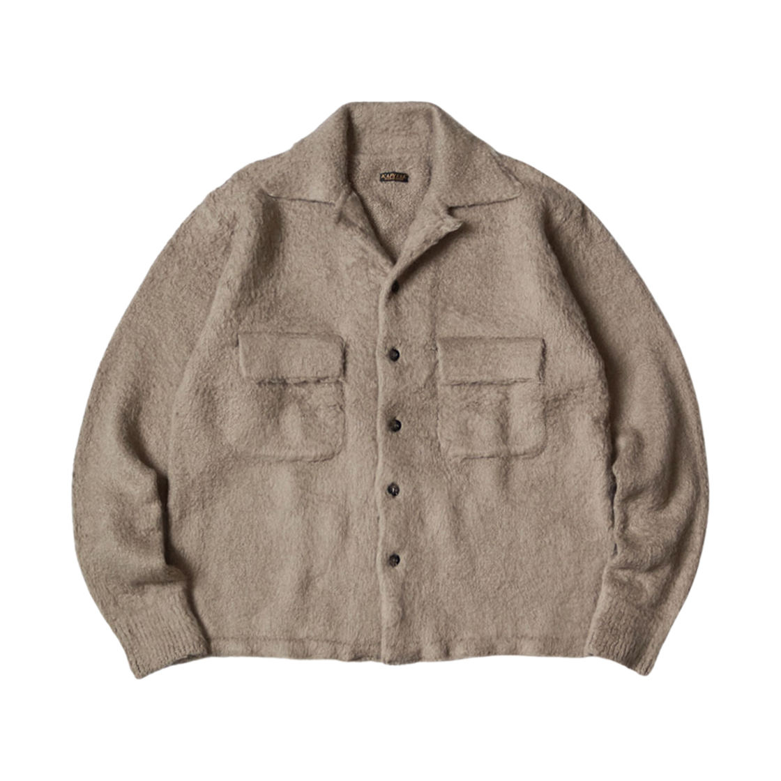 캐피탈 7G 쉐기 니트 보드 셔츠 베이지 카키(Kapital 7G Shaggy Knit Board Shirt Beige Khaki) - 1