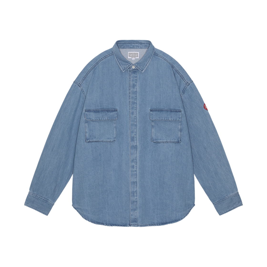 - Cav Empt Bleached Denim Big Shirt Indigo - 24FW