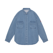 Cav Empt Bleached Denim Big Shirt Indigo - 24FW