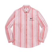Supreme x Nike Cotton Twill Shirt Pink Stripe - 21SS