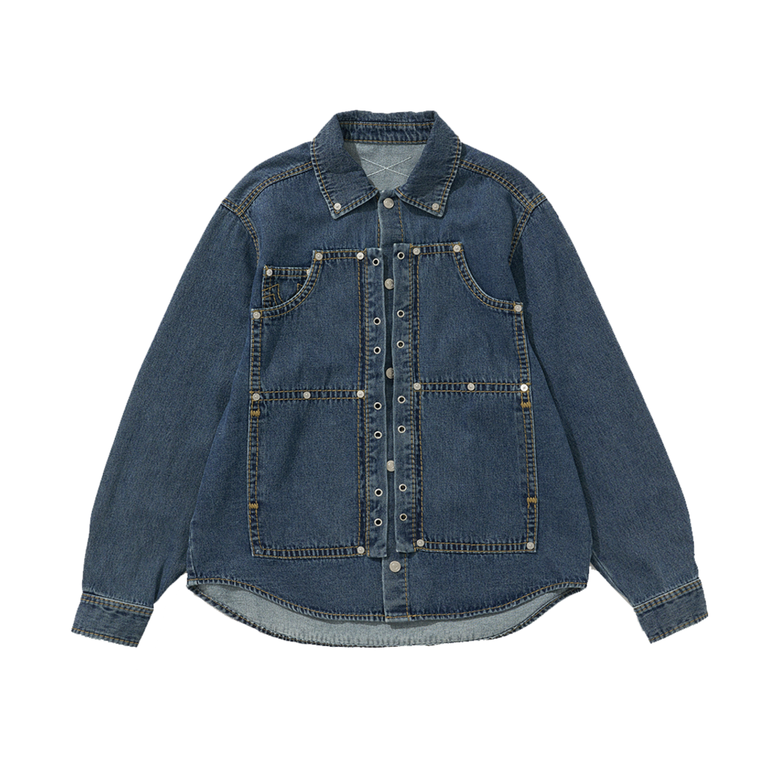 트루릴리젼 빅 T 데님 워크 셔츠 인디고