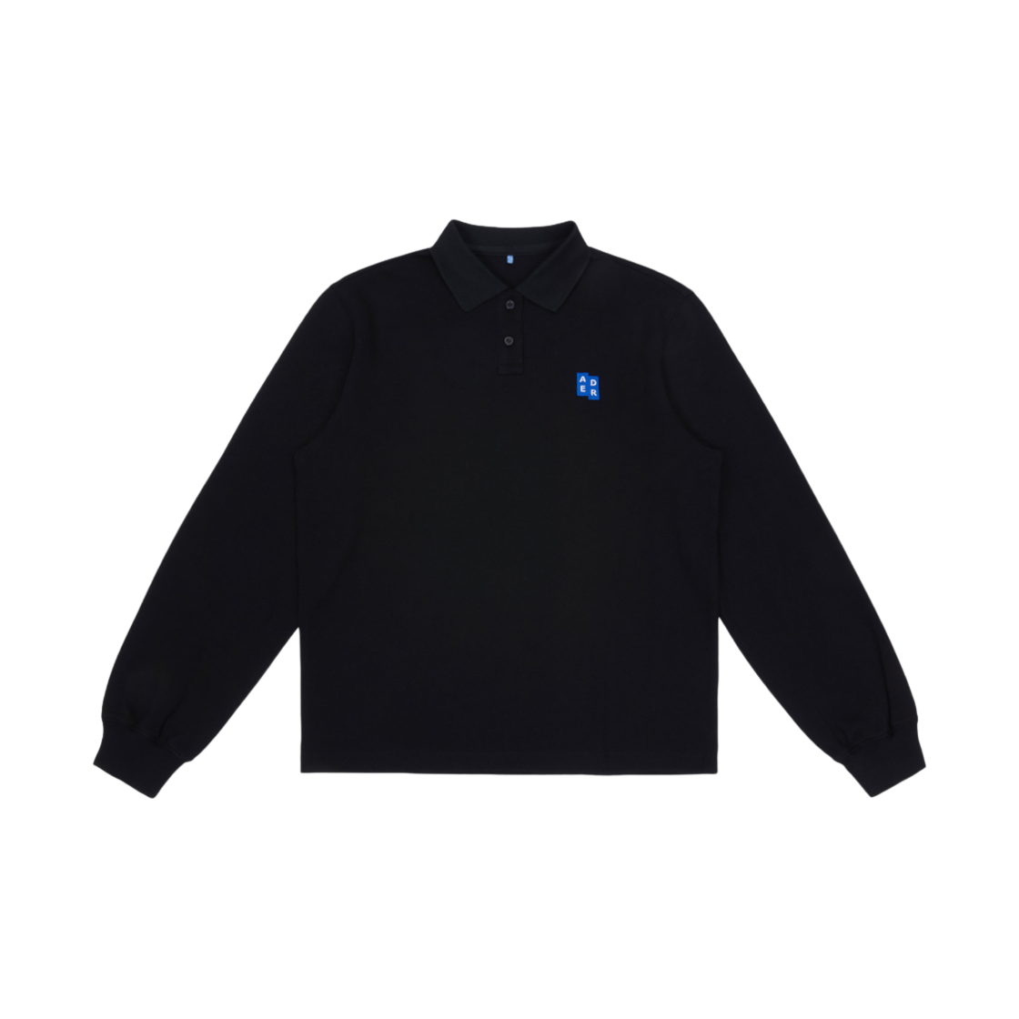 아더에러 시그니피컨트 TRS 태그 롱슬리브 폴로 티셔츠 느와르(Ader Error Sig; TRS Tag Long Sleeve Polo T-Shirt Noir)