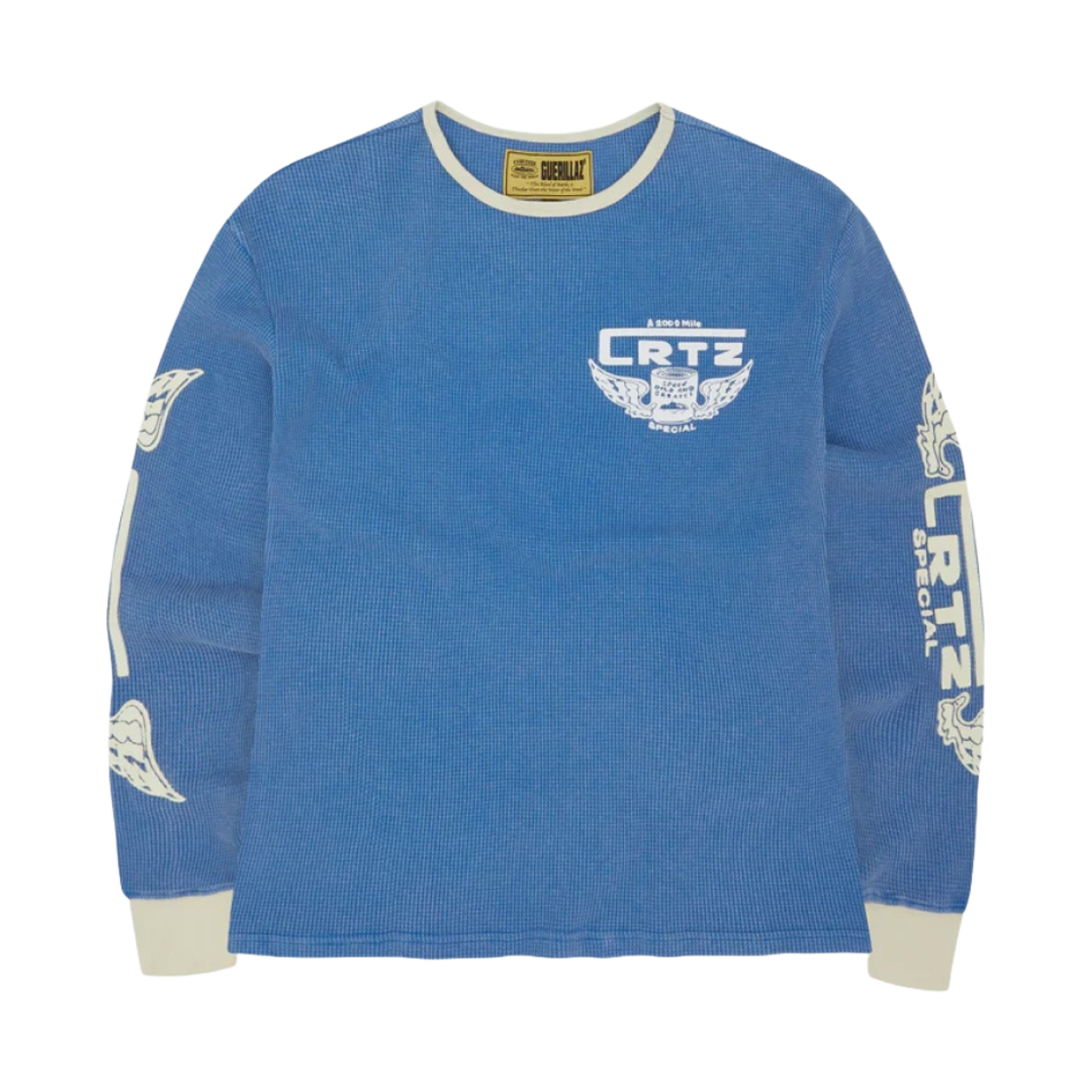 코르테이즈 가솔리나 와플 롱슬리브 티셔츠 블루(Corteiz Gasolina Waffle Longsleeve T-Shirt Blue) - 1