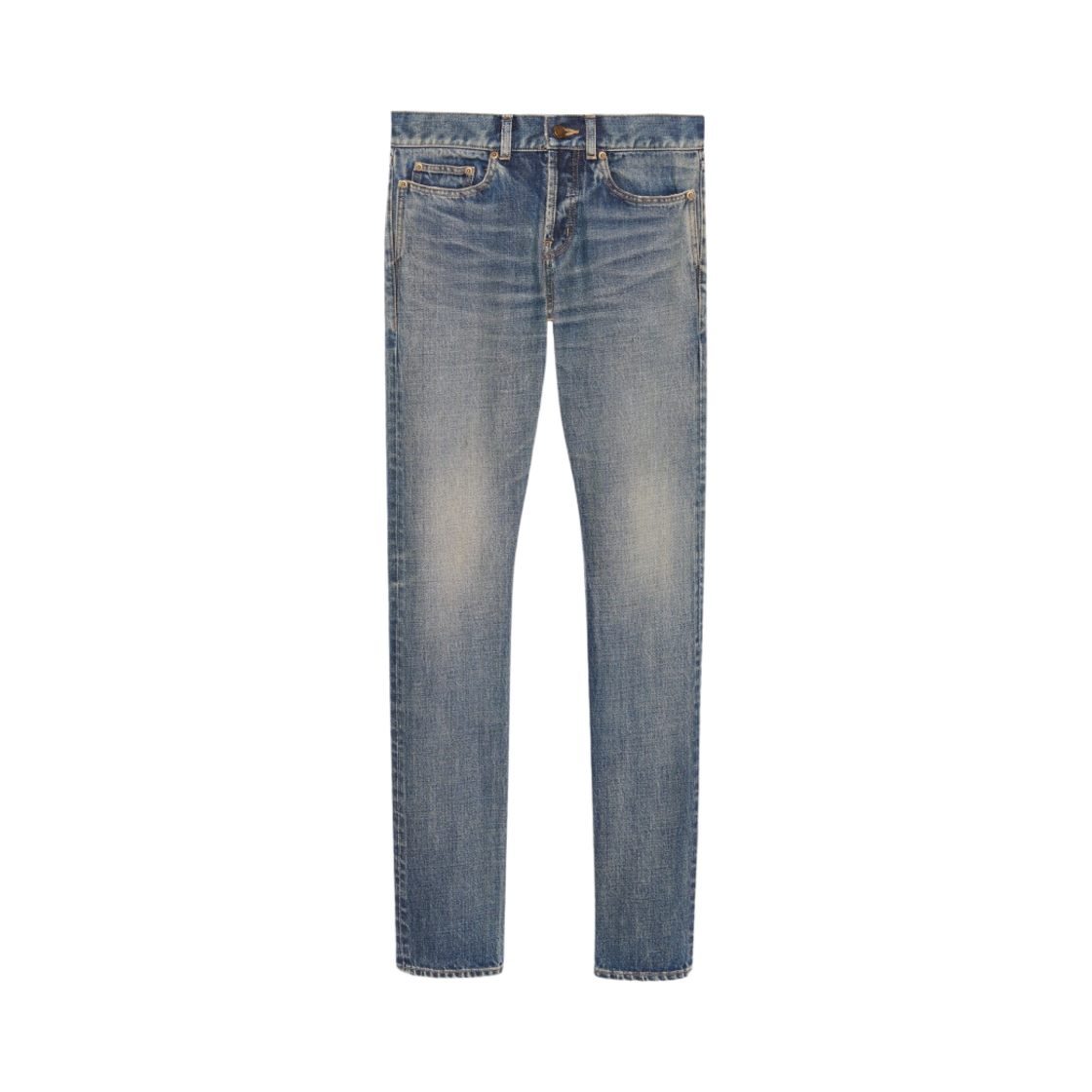 생로랑 슬림핏 데님 진 더티 샌디 블루(Saint Laurent Slim Fit Jeans in Denim Dirty Sandy Blue) - 1