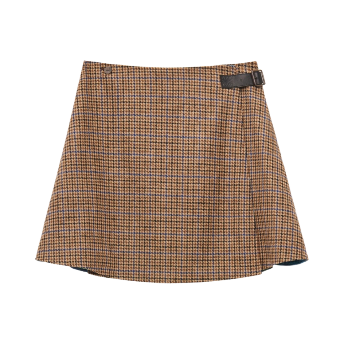 (W) 로에베 x 하울의 움직이는 성 캘시퍼 울 랩 스커트 베이지 블루 블랙((W) Loewe x Howl's Moving Castle Calcifer Wrap Skirt in Wool Beige Blue Black) - 1