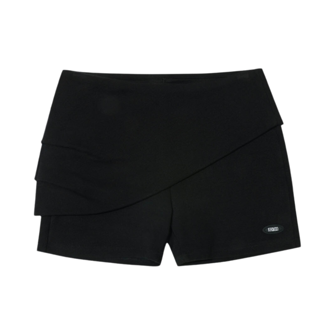 - (W) Bohemian Seoul Basic Folded Biker Shorts Black