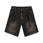 Wooyoungmi One Tuck Washing Denim Shorts Grey - 25SS